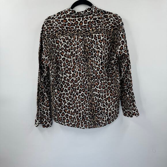 Scotch & Soda leopard print cotton button down shirt - Picture 2 of 6